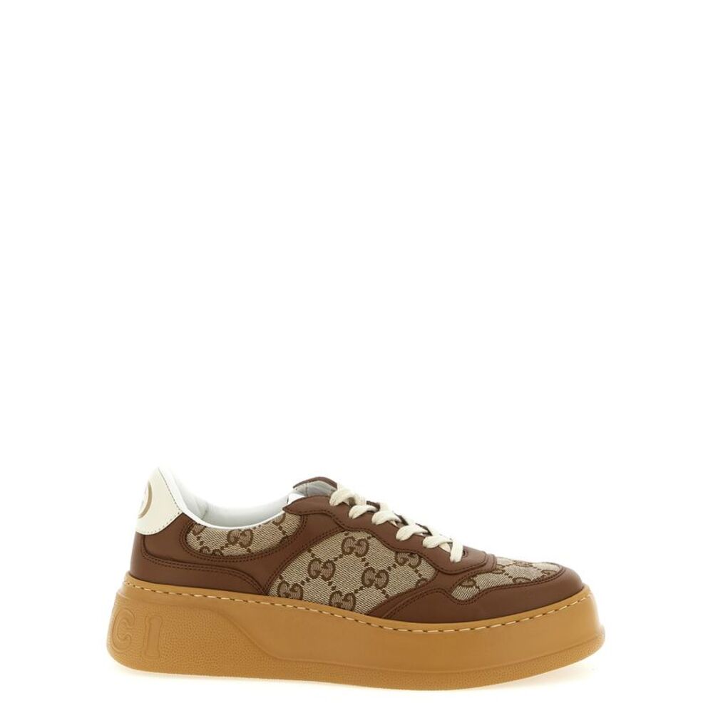 Gucci Brown Calfskin Chunky Women's Sneakers